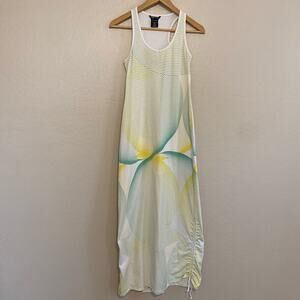Oakley Womens Size Small Racerback Tank Knit Maxi Dress Ruched